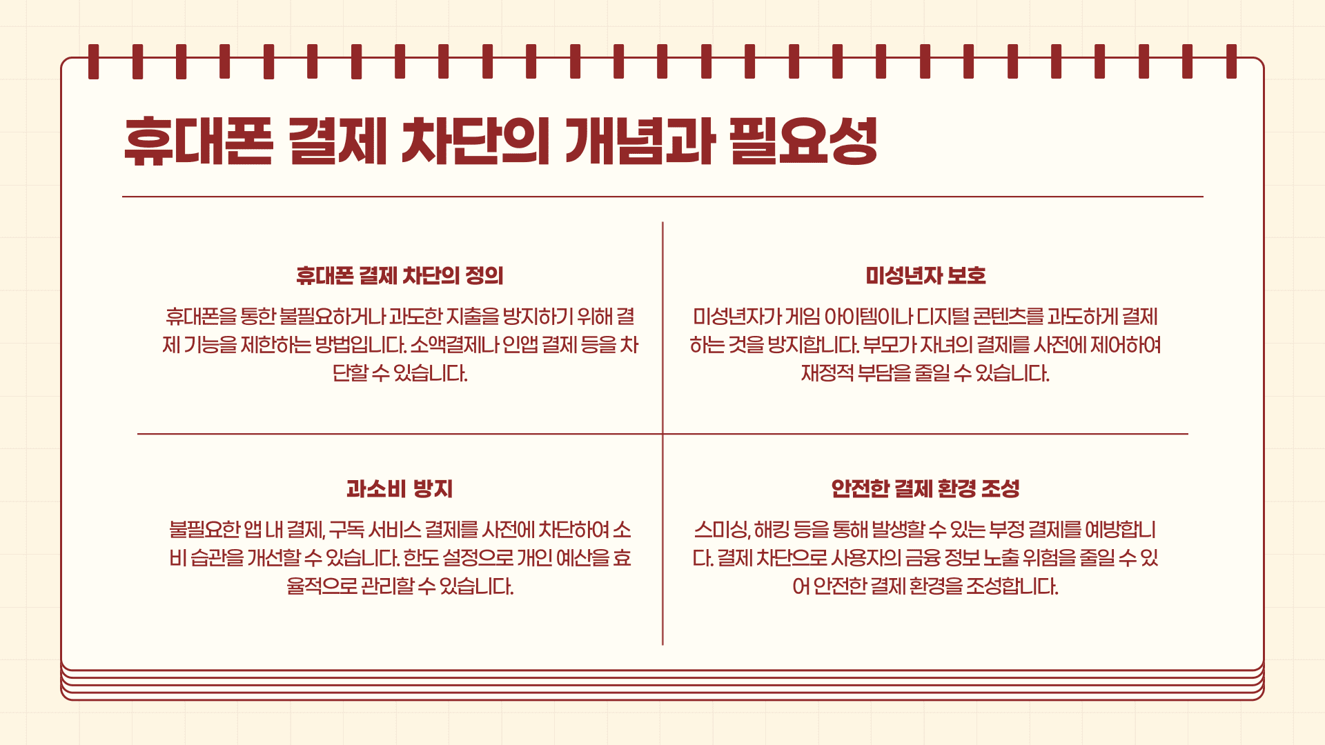 휴대폰 결제 차단의 개념과 필요성